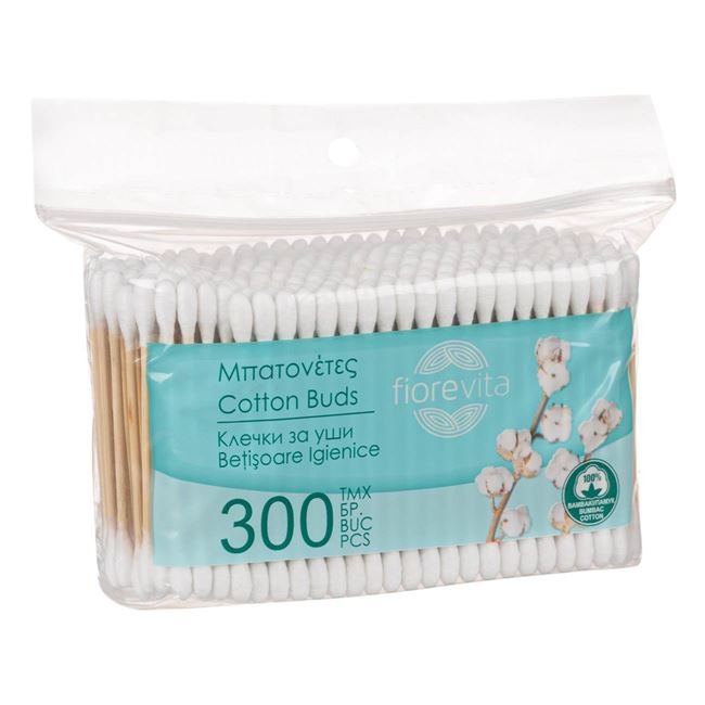 Betisoare Igienice cu Betisor de Bambus Set de Calatorie 300buc - Fiorevita