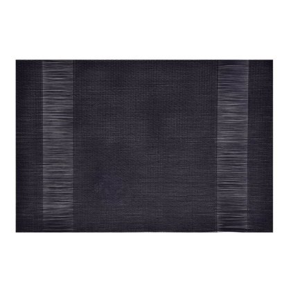 Suport Farfurii PVC Negru Dungi Perferoate 45x30cm