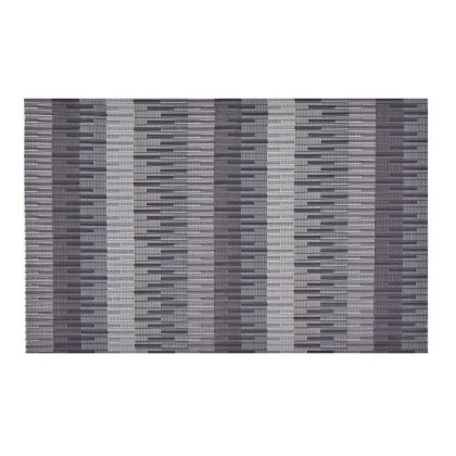 Suport pentru Farfurii PVC Negru Gri Relief Dungi 45x30cm