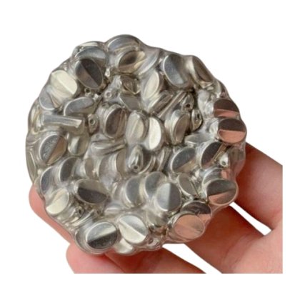 Minge de stoarcere manuala metal, potrivita pentru copii si adulti, jucarie senzoriala cu revenire lenta, ajuta la reglarea emotiilor si la imbunatatirea atentiei, minge de stres pentru prindere manuala, jucarie de tragere si intindere, potrivita pen