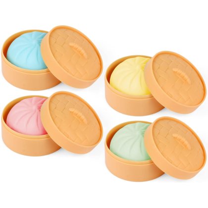 Set 4 jucarii antistres, fidget, multicolor, 6.5x6.5x4cm