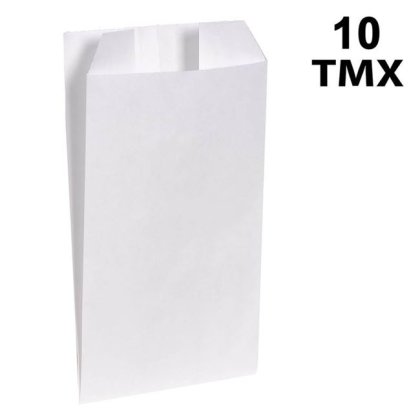Set Pungi din Hartie Albe pentru Cadou 12x8x21cm - 10buc