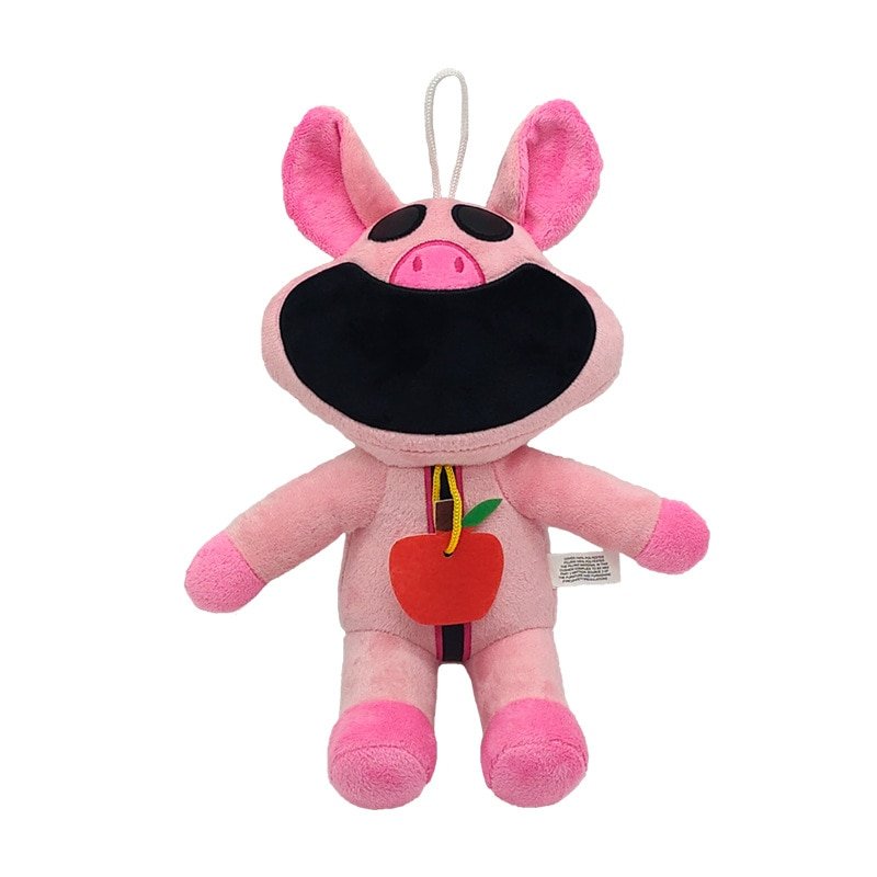 Jucarie de plus Picky Piggy, 20 cm, The Smiling Critters, Creaturi Zambitoare, roz, Puiul roz Poppy, cu zambet carismatic, cadou pentru copii