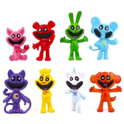 Smiling Critters set 8 figurine, multicolor, 10-12cm