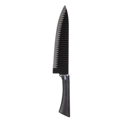 Cutit Chef Negru Argintiu cu Lama din Otel Inoxidabil 32.5cm