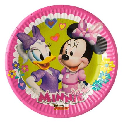 Farfurii Party din Carton Minnie Mouse 20cm - 6buc