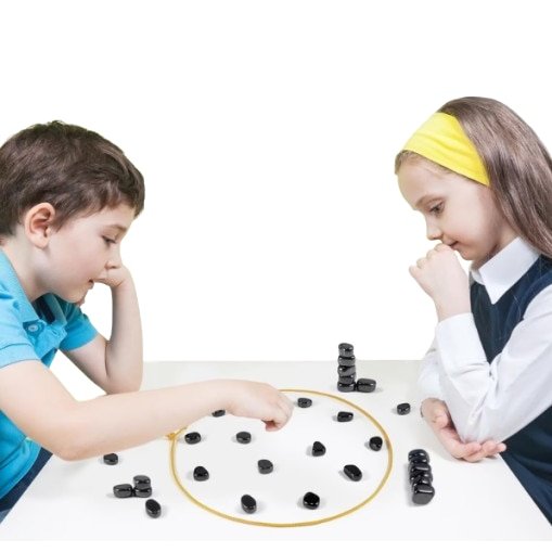 Set Joc de Sah Magnetic VICTINY ®, 24 Piese, Negru, 2-4 Jucatori, Activitate Cognitiva