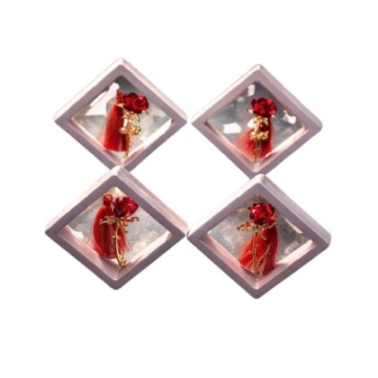 Set 6 Martisor brosa VICTINY® metal cu ac de sustinere model trandafir