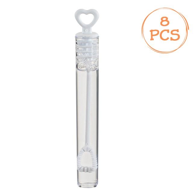 Baloane de Sapun Mini Sticla Stick cu Inima Alba 5ml - 8buc