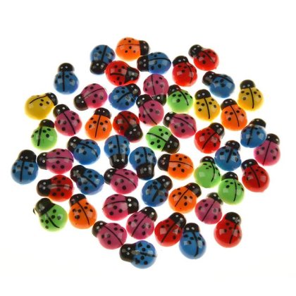 Buburuze Decorative Autocolante Colorate 1.5cm - 50buc
