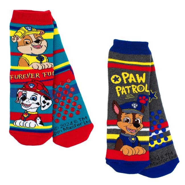 Sosete de Iarna cu Modele Colorate Paw Patrol Anti-slip pentru Copii - 2 perechi