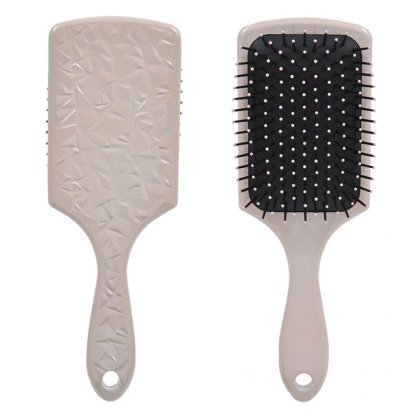 Perie Par Plata Patrata din Plastic Bej Modele Reliefate 24cm