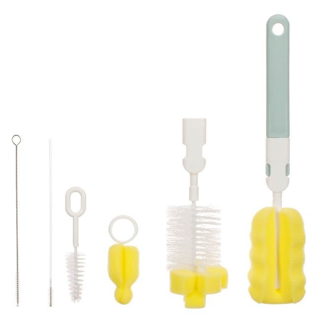 Set Perii pentru Curatat Biberon & Tetine Honey Baby - 6buc