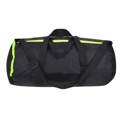 Geanta Sport Neagra cu Manere & Fermoar Galben Fluorescent 48x25x35cm