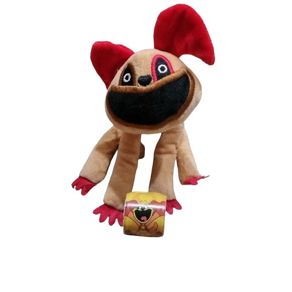 Breloc Dogday plush + 1 bratara criters metal VICTINY® 15 cm / 15 cm maro