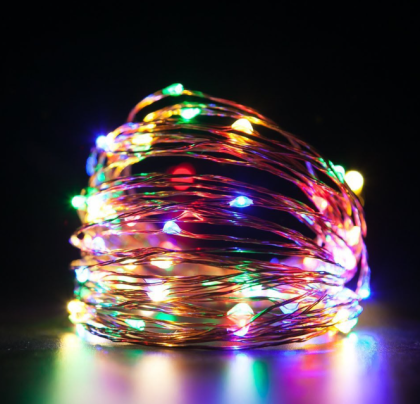 Luminite LED type rola micro la priza 30 m , 900 led sarma de cupru Multicolor