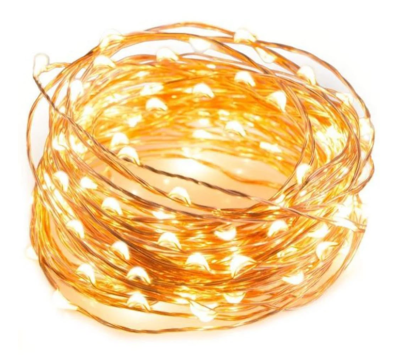 Luminite LED type rola micro la priza 30 m , 900 led sarma de cupru alb cald