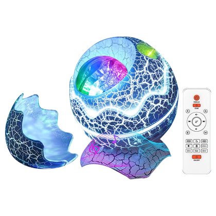 Lampa de veghe cu proiector, 14 culori, 19 zgomot alb, cu boxa si telecomanda, OUYLAF, Multicolor