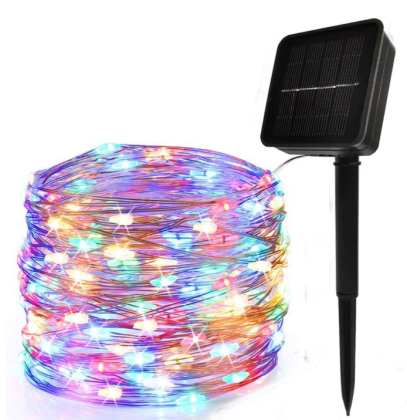 Instalatie LED solara cu sarma de cupru 200led 20m Multicolor