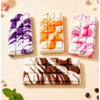 Jucarie Squishy Antistres TIP CIOCOLATA ALBA CU DIFERITE AROME, 1 buc RANDOM – Jucarie Senzoriala DIN SPUMA CU REVENIRE LENTA Elastica pentru Copii si Adulti