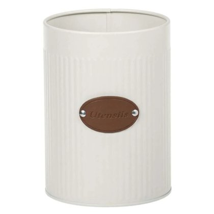 VICTINY Suport metalic pentru ustensile, Ecru, Ø12 x 16.5 cm