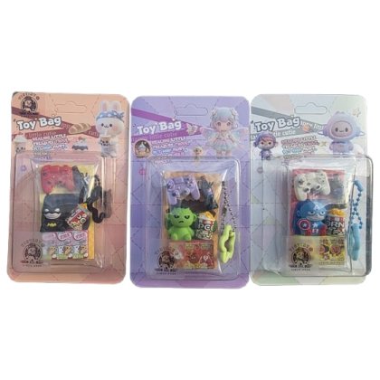Set 2 jucarii breloc cu figurine miniatura, VICTINY, silicon, pentru copii, 5 ani