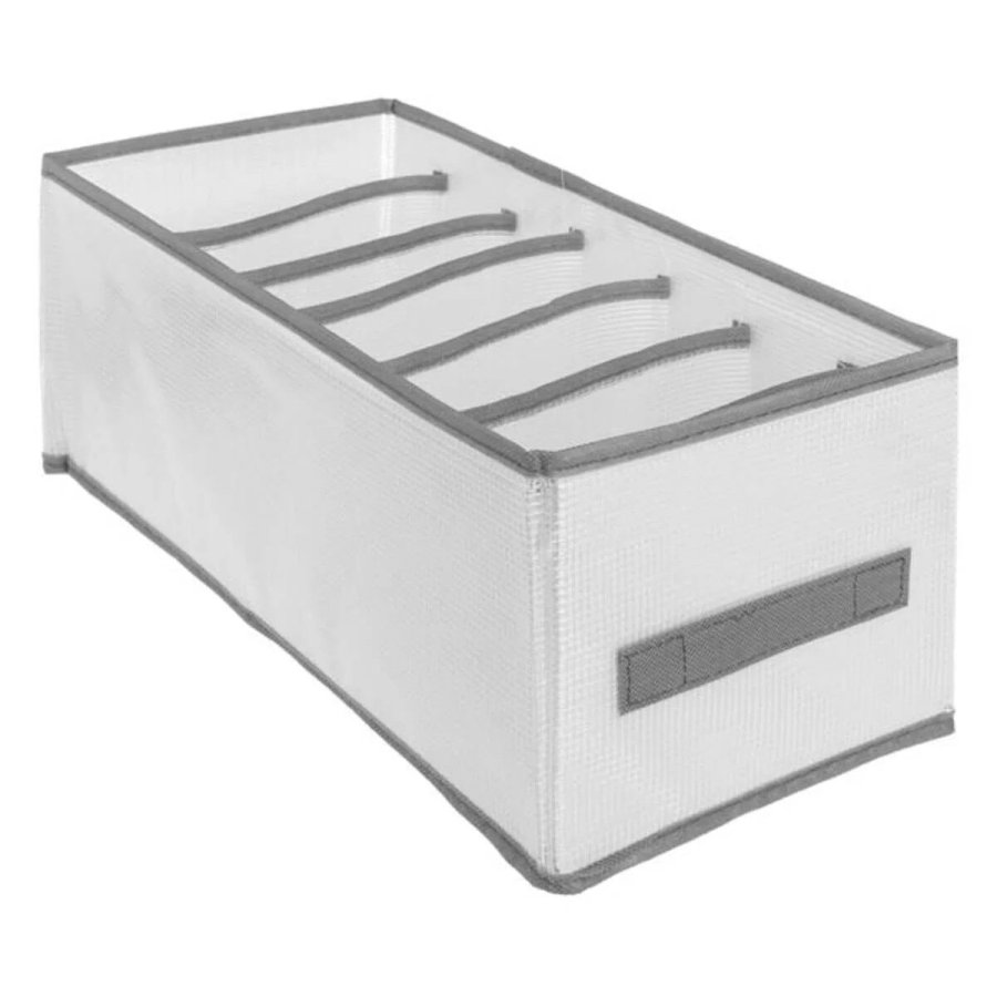 VICTINY® Organizator cu 7 compartimente Alb-Gri pentru Dulap 36 x 17 x 17 cm