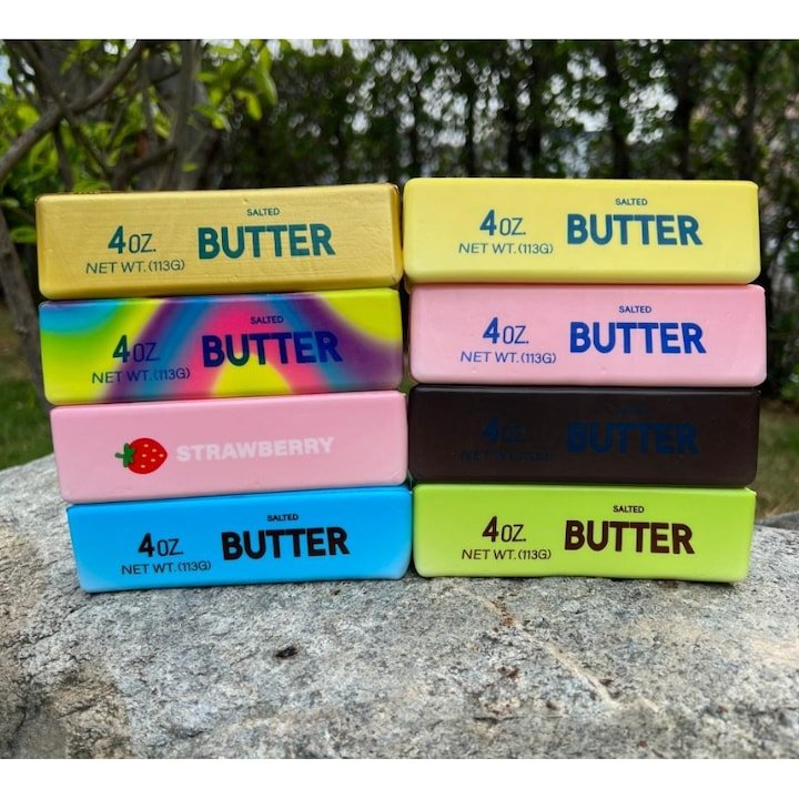 Jucarie interactiva MODEL UNT BUTTER FRUCTE / COLOR, squishy, antistres