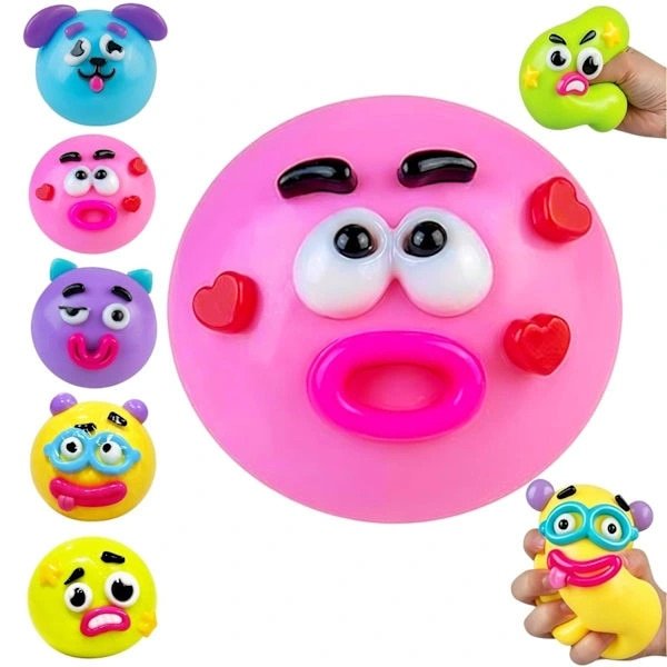 Jucarie interactiva copii, squishy fata caine, moale, antistres, 1 buc