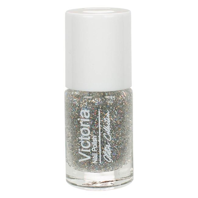 Oja de Unghii de Durata Argintie cu Glitter - 6ml