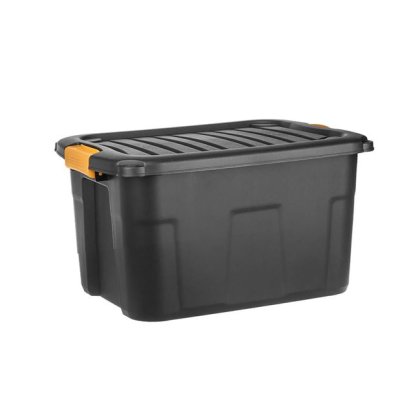 Cutie de Depozitare de Mare Rezistenta din Plastic Negru 12L