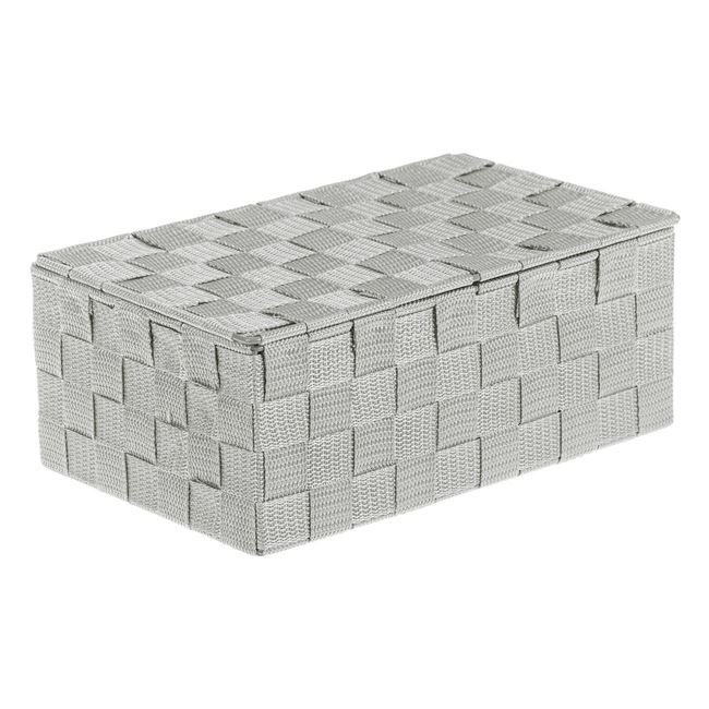 Cutie de Depozitare Metalica Gri cu Capac 27.5x17.5x11cm