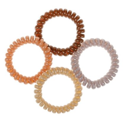 Elastice Par din Plastic Stralucitoare Maro Ecru Lila Maron - 4buc