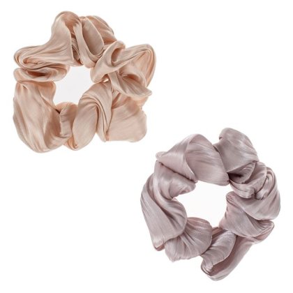 Elastice Par Satinate Taupe Somon pentru Femei - 2buc