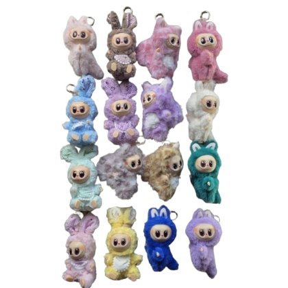Jucarie de plus Breloc Labubu Monstrii iepurasi, pisicuta si dinozauri VICTINY® 15 cm