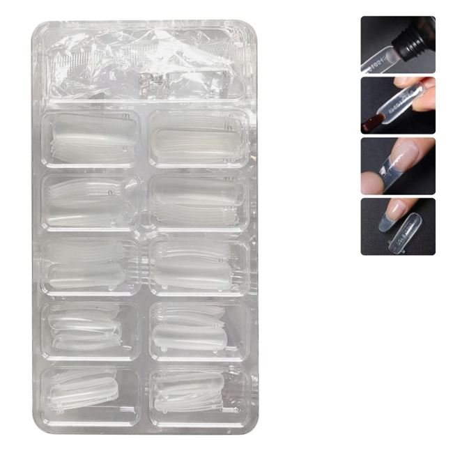 Tipsuri Reutilizabile Acrygel & 5 Clips - 100buc