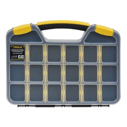 Cutie Neagra Galbena Compartimentata pentru Scule 32.5x25.8x4.8cm