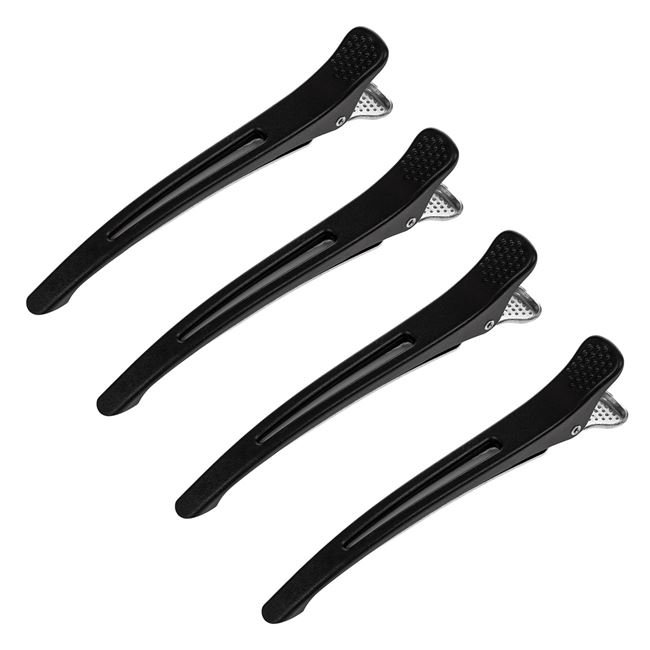 Clame Par Coafor Negre Mat 11cm - 4buc