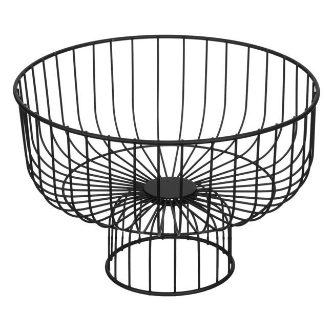 Fructiera Metalica Neagra cu Baza Ø28x19.5cm