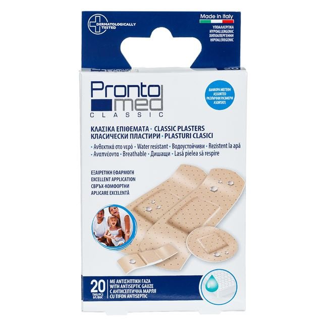 Plasturi Clasici cu Tifon Antiseptic Diferite Marimi - 20buc