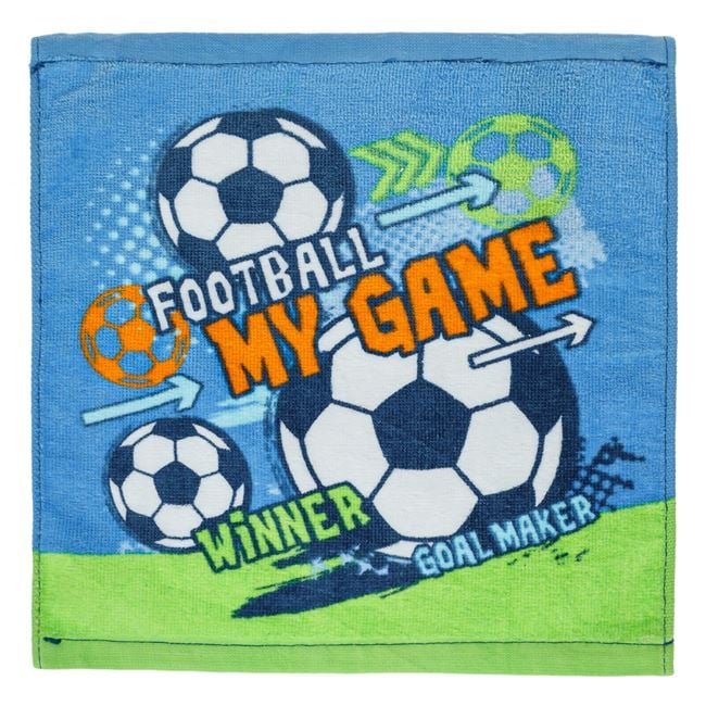 Prosopel din Bumbac Albastru Fotbal 30x30cm