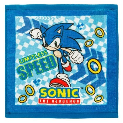 Prosopel din Bumbac Albastru Sonic pentru Copii 30x30cm