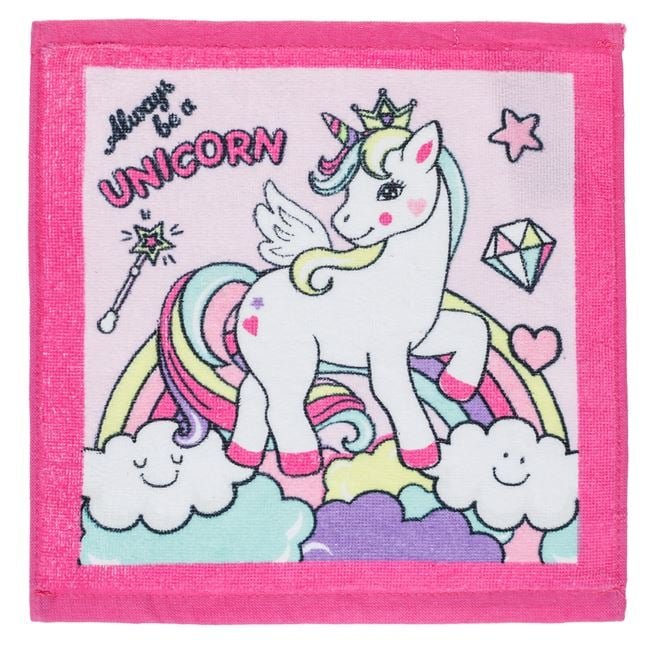 Prosopel din Bumbac Roz Unicorn 30x30cm