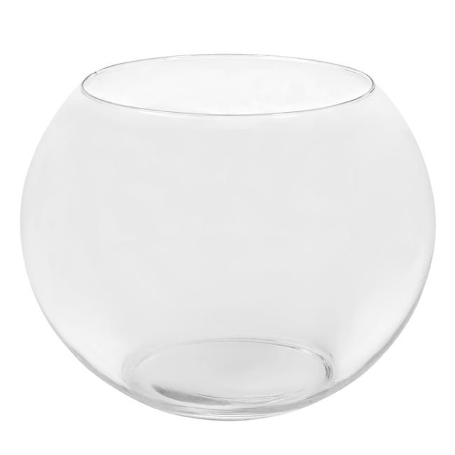 Vaza Decorativa Rotunda din Sticla Transparenta Ø10x7.6cm