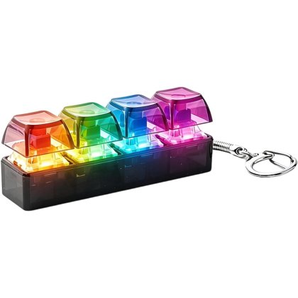 Jucarie interactiva pentru copii, mini tastatura anti-stres, 4 taste, neagra, set de 1 bucata