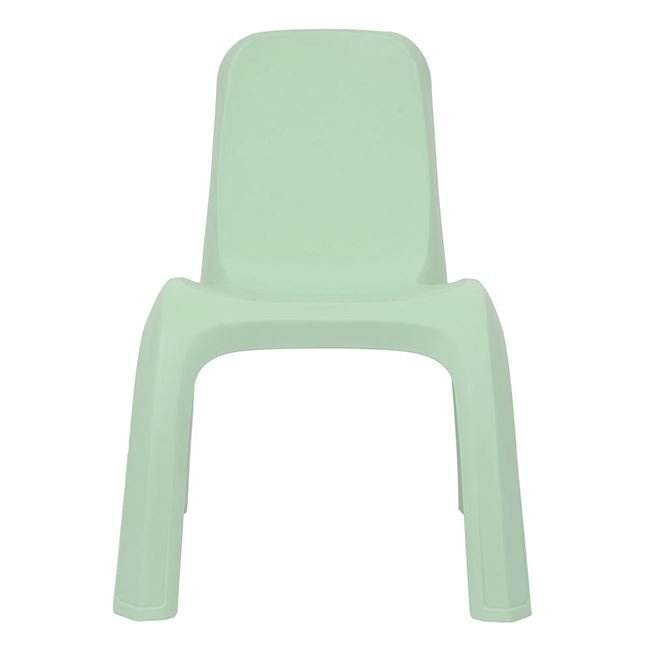 Scaun din Plastic Verde Fistic Mat fara Brate pentru Copii 38x44x52cm