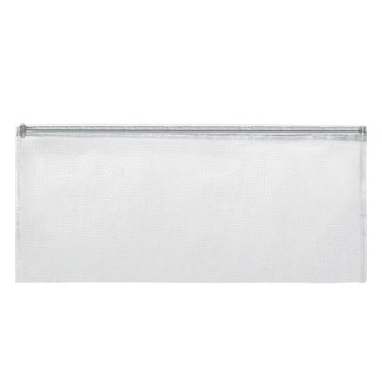 Husa Alba cu Fermoar pentru Depozitarea Pantofilor