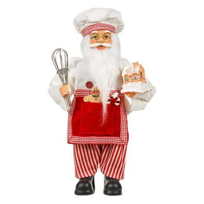 Figurina Decorativa Mos Craciun Cofetar 33cm