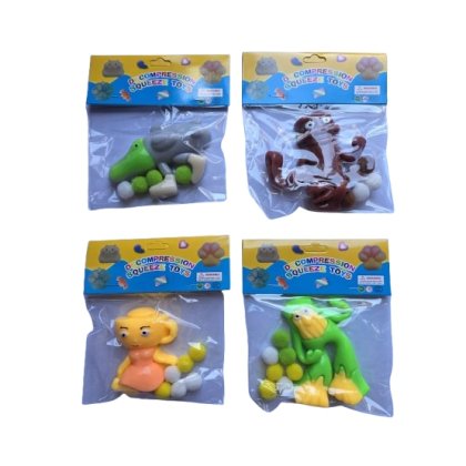 Set 4 jucarii interactive antistres italian brainrot VICTINY® forme diverse, multicolor, 6.5x6cm