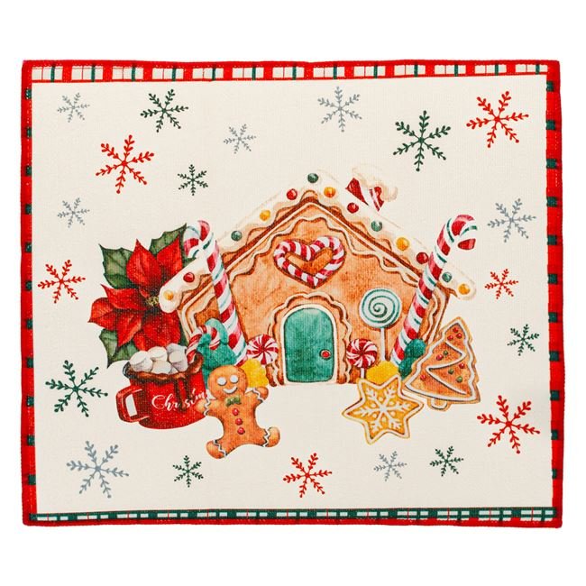 Uscator Textil pentru Vase Ecru Casa din Turta Dulce 45x40cm